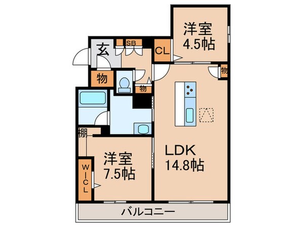 エンゲル江坂の物件間取画像